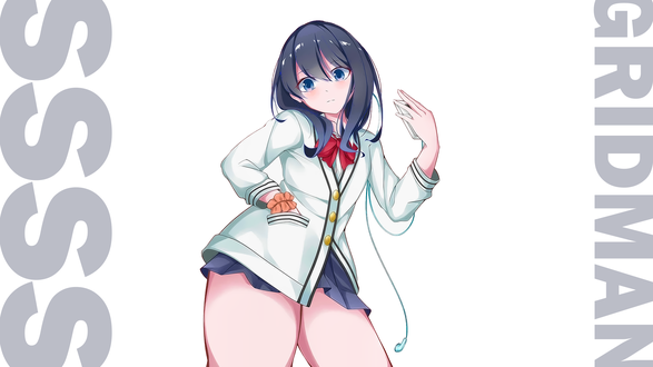 Обои на рабочий стол Rikka Takarada / Рикка Такарада из аниме SSSS. Gridman / Гридмен, by sanoboss