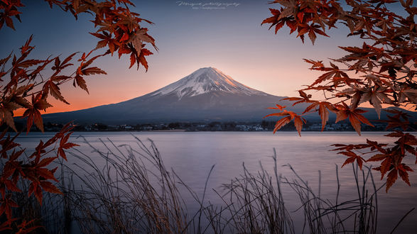 Обои на рабочий стол Закат на горе Фудзи, by Manjik photography