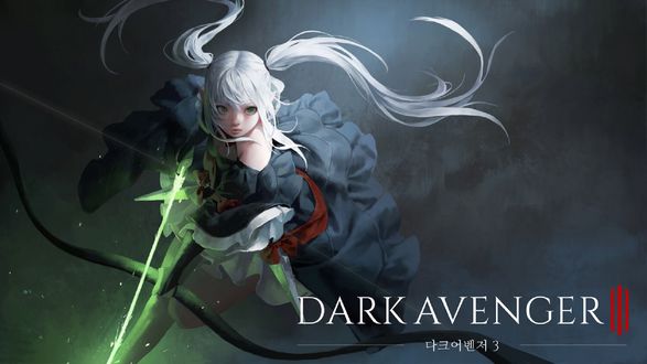 Обои на рабочий стол Белокурая девушка-лучник из игры Dark Avenger 3, by dongho Kang