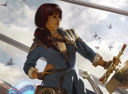 Обои на рабочий стол Jhoira, Weatherlight Captain / Джхойра-Капитан Метеора из игры Magic The Gathering, by Brad Rigney