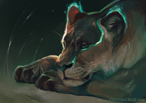 Обои на рабочий стол Молодой лев, by Servaline