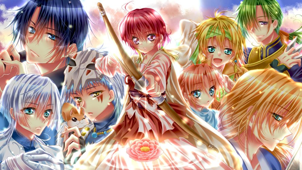 Обои для рабочего стола Yona / Йона, Hak, Jae-ha, Kija, Shin-ah, Yoon, Soo-won и Zeno из аниме Akatsuki no Yona / Рассвет Йоны