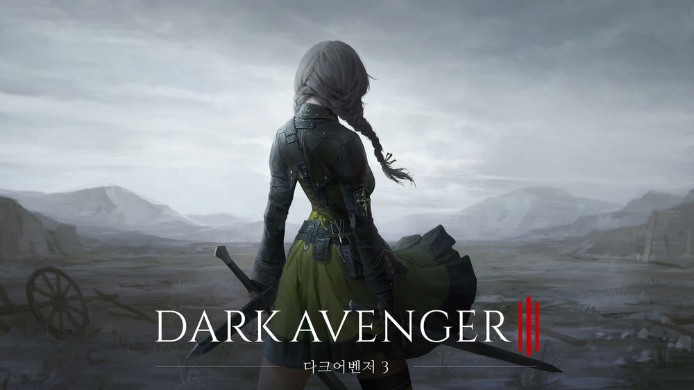 Обои для рабочего стола Девушка-воин с мечом из игры Dark Avenger 3, by dongho Kang