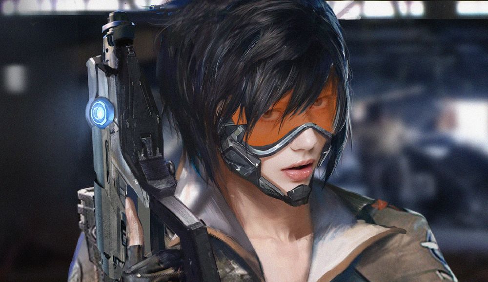 Обои для рабочего стола Tracer / Трейсер из игры Overwatch / Дозор, by Bruce Zhang