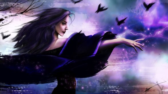 Обои на рабочий стол Yennefer / Йеннифэр из Венгерберга из игры The Witcher / Ведьмак, by RowenHebing