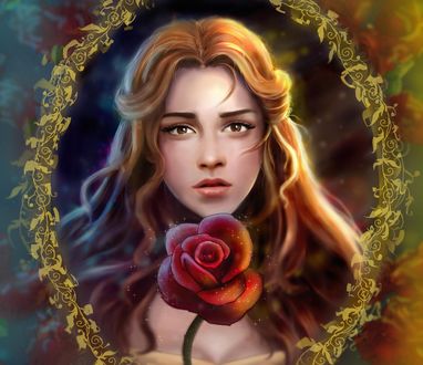 Обои на рабочий стол Disney Princess Belle - Beauty and the beast / Диснеевская принцесса Белль-Красавица и зверь, by Imaginary2095