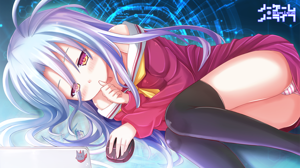 Обои на рабочий стол Shiro / Сиро из аниме No Game No Life / Нет игры — нет жизни, by Kazenokaze