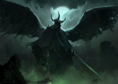Обои на рабочий стол Lord of darkness / Повелитель тьмы с мечом, by Hugo Richard