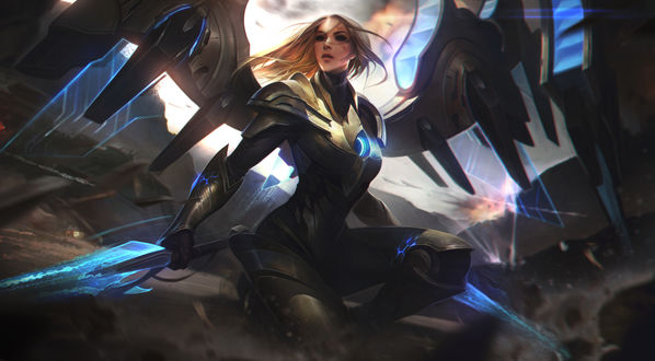 Обои на рабочий стол Kayle Aetherwing / Кейл Крыло Эфира из игры League of Legends / Лига Легенд