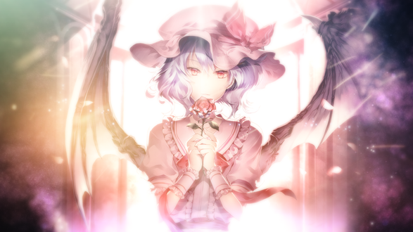 Обои на рабочий стол Remilia Scarlet / Ремилия Скарлет из аниме Touhou Niji Sousaku Doujin Anime: Musou Kakyou / Мечты летних дней, by JustRukia