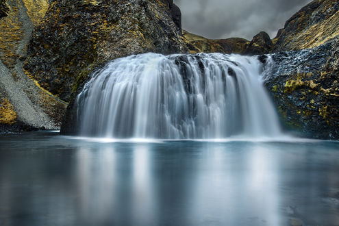 Обои на рабочий стол Исландский водопад, by Robert Didierjean
