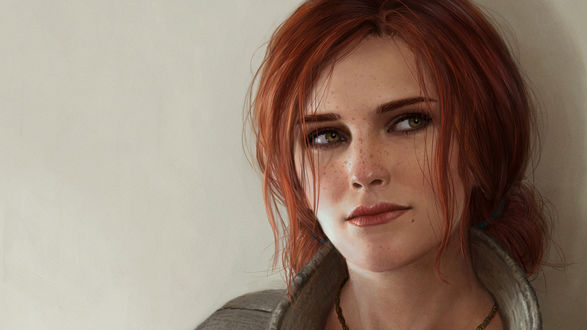 Обои на рабочий стол Triss Merigold / Трисс Меригольд из игры The Witcher 3: Wild Hunt / Ведьмак 3: Дикая Охота, by astoralexander