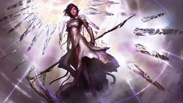Обои на рабочий стол Девушка-ангел Seraph / Серафим, by Daniel Kamarudin