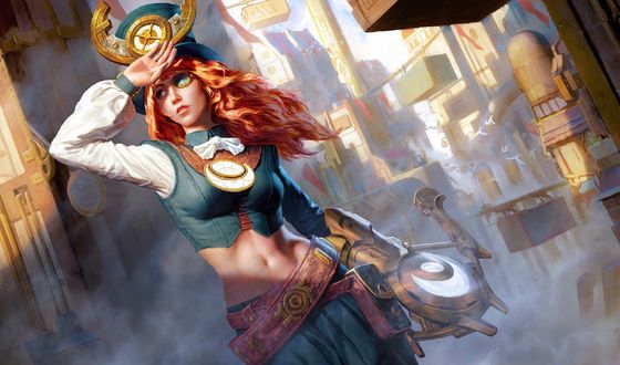 Обои на рабочий стол Девушка-стрелок Lindis / Линдис из игры Arena of Valor / Арена Доблести, by Zezhou Chen