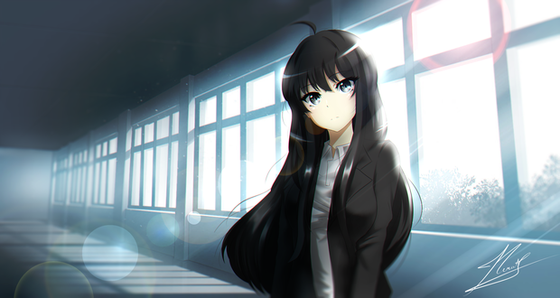 Обои на рабочий стол Kazusa Touma / Кадзуса Тома из аниме White Album / Белый альбом, by Neru-kuroshiru