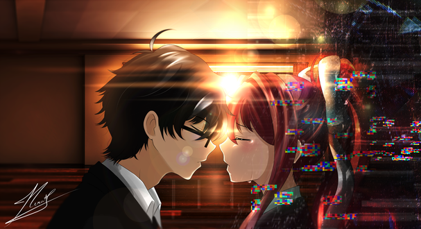 Обои на рабочий стол Monika / Моника из игры Doki Doki Literature Club, by Neru-kuroshiru