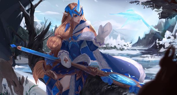 Обои на рабочий стол Soraka / Сорака из игры League of Legends / Лига Легенд, by DAHEIZHU
