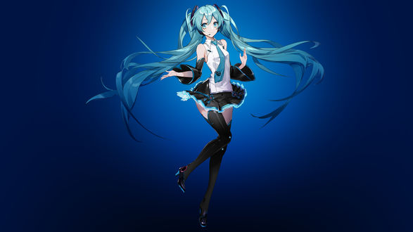 Обои на рабочий стол Vocaloid Miku Hatsune / Вокалоид Мику Хацунэ, by AssassinWarrior