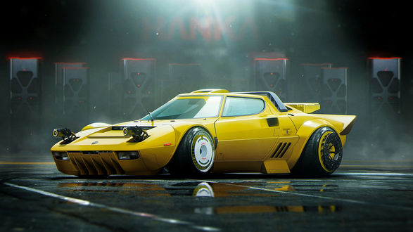 Обои на рабочий стол Авто марки Lancia Stratos в стиле Stance