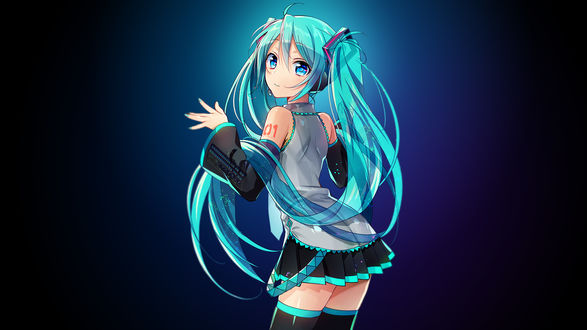 Обои на рабочий стол Vocaloid Miku Hatsune / Вокалоид Мику Хацунэ, by AssassinWarrior
