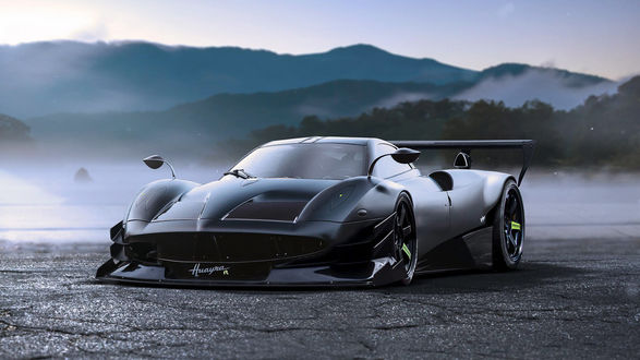 Обои на рабочий стол Авто марки Pagani Huayra в экстремальном тюнинге