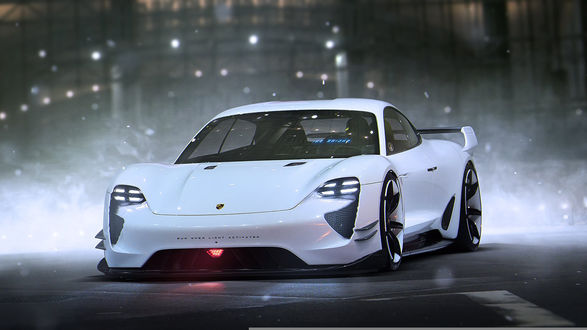 Обои на рабочий стол Концепт кар Porsche mission e, 2016-2017 года