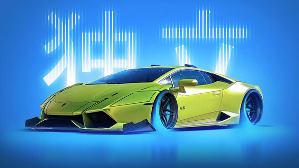 Обои на рабочий стол Нереальный фьюче концепт Lamborghini Heracan LB 724, 2013 года
