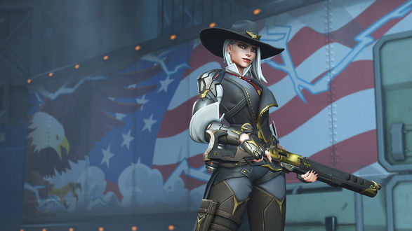 Обои на рабочий стол Ashe / Эш из игры Overwatch / Дозор, by Renaud Galand