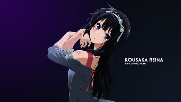 Обои на рабочий стол Reina Kousaka / Рэйна Косака из аниме Hibike!Euphonium / Звучи, эуфониум, by AssassinWarrior, обои для рабочего стола,скачать обои, обои бесплатно