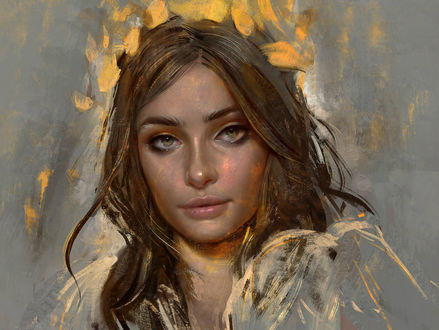 Обои на рабочий стол Портрет девушки, by Justine Florentino