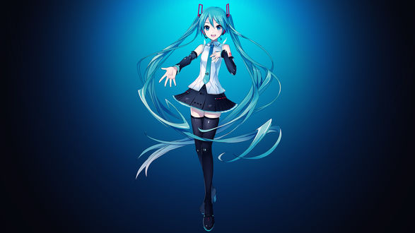 Обои на рабочий стол Vocaloid Miku Hatsune / Вокалоид Мику Хацунэ, by AssassinWarrior