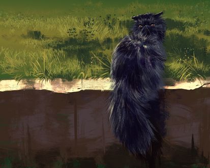 Обои на рабочий стол Yellowfang / Щербатая из романа Коты-Воители / Warriors, by kinpatsu-cat