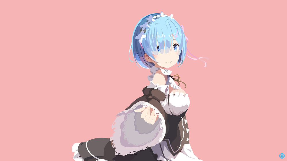 Обои для рабочего стола Rem / Рем из аниме Re:Zero kara Hajimeru Isekai Seikatsu / Жизнь с нуля в альтернативном мире, by jmsedwrd