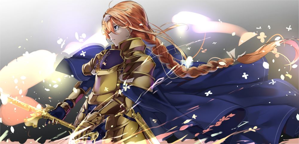 Обои для рабочего стола Alice / Алиса в доспехах из аниме Sword Art Online Alicization / Мастера Меча Онлайн Алисизация