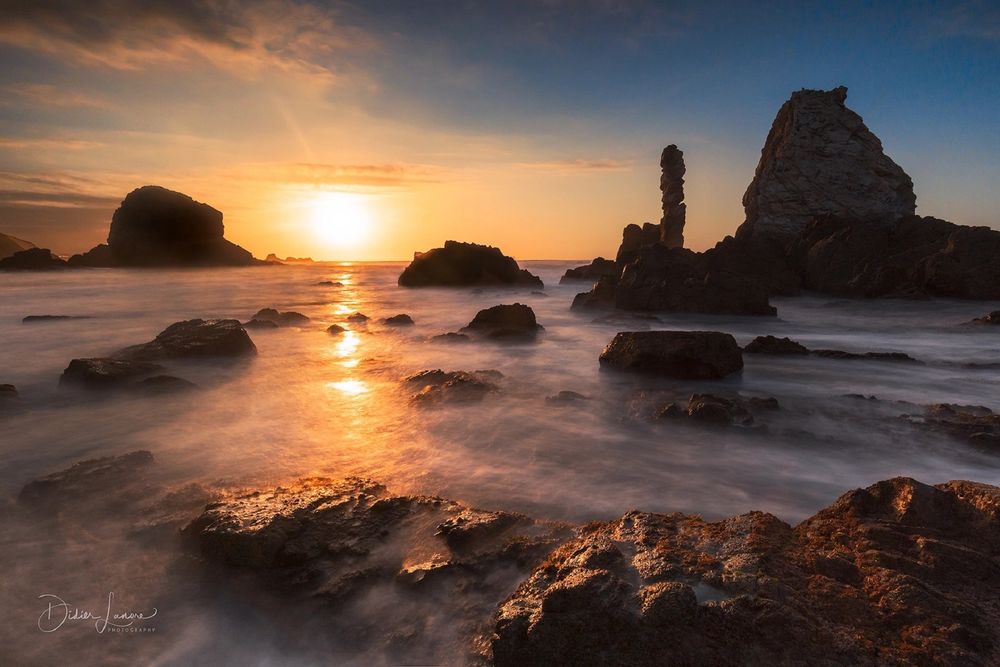 Обои для рабочего стола Тихий закат в Playa del Silencio / Плайя-дель-Силенсио, by Didier Lanore