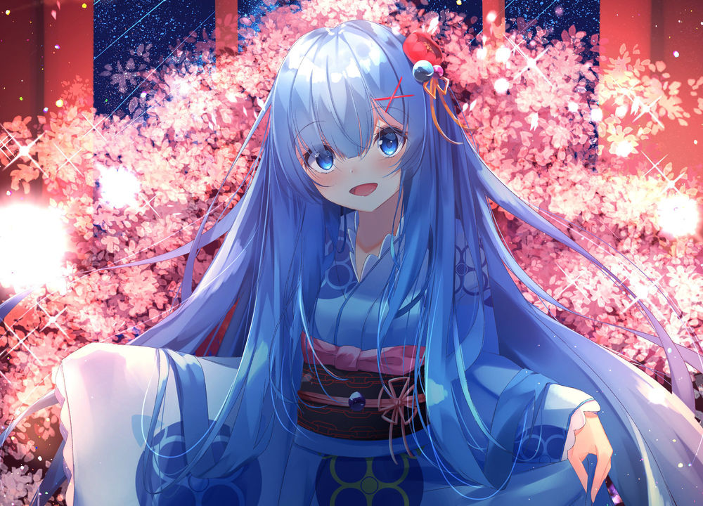 Обои для рабочего стола Rem / Рем из аниме Re: Zero kara Hajimeru Isekai Seikatsu / Re: Жизнь в альтернативном мире с нуля
