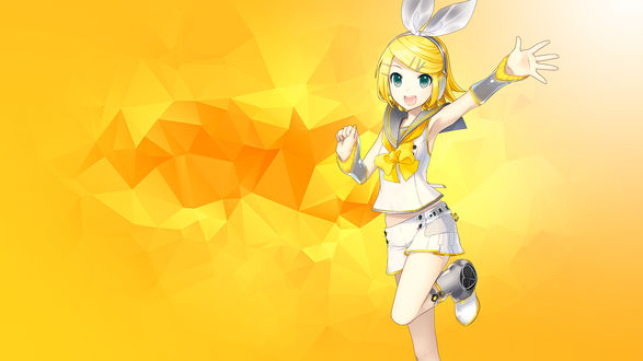 Обои на рабочий стол Vocaloid Rin Kagamine / Вокалоид Рин Кагамине, by AssassinWarrior