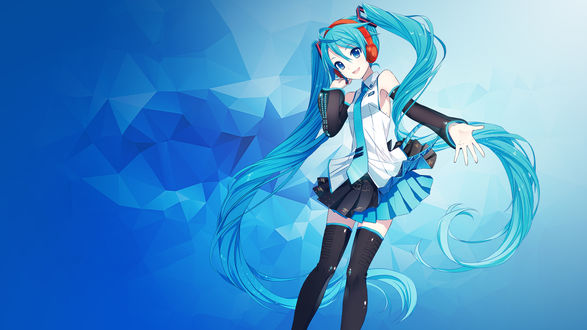 Обои на рабочий стол Vocaloid Miku Hatsune / Вокалоид Мику Хацунэ, by AssassinWarrior