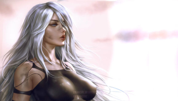 Обои на рабочий стол YoRHa №2 Type A из игры NieR: Automata