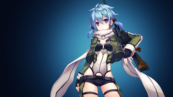 Обои на рабочий стол Shino Asada / Сино Асада из аниме Sword Art Online II / Мастера Меча Онлайн II, by AssassinWarrior
