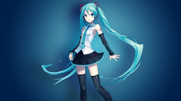 Обои на рабочий стол Vocaloid Miku Hatsune / Вокалоид Мику Хацунэ, by AssassinWarrior