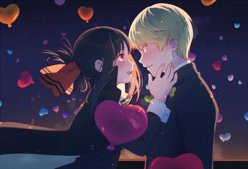 Обои на рабочий стол Персонажи Kaguya-sama: Love is War / Кагуя-сама, любовь это война, манга Аки Акасаки
