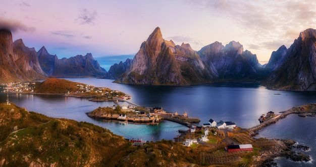 Обои на рабочий стол Moskenes, Norway / Москенес в Лофотене, Норвегия, by Richard Beresford Harris