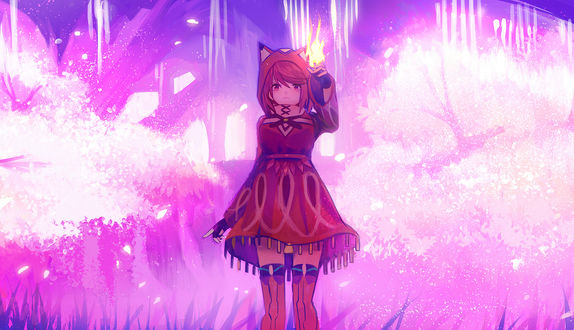 Обои на рабочий стол Пайра / Pyra из игры Xenoblade, by tarbo