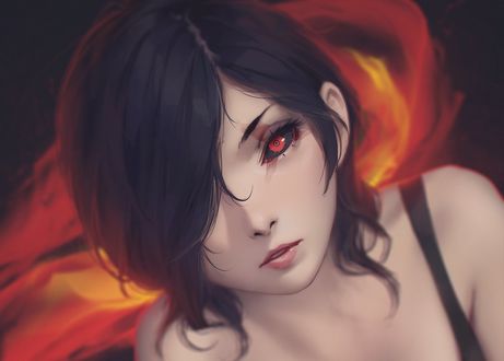 Обои на рабочий стол Kirishima Touka / Киришима Тока, аниме Tokyo Ghoul / Токийский Гуль, by Miura N315