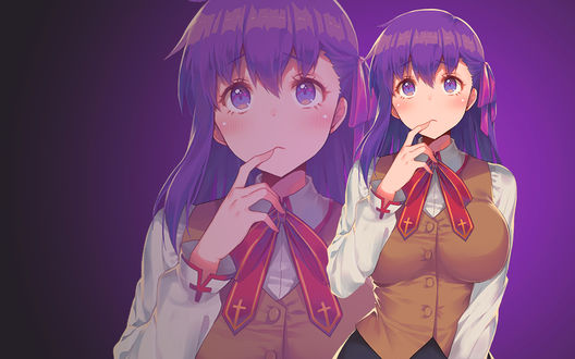 Обои на рабочий стол Sakura Matou / Сакура Мато из аниме Fate / stay night / Судьба / Ночь схватки, by AssassinWarrior