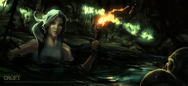 Обои на рабочий стол Lara Croft / Лара Крофт - персонаж игры Tomb Raider / Расхитительница гробниц, by Nastya-Lehn