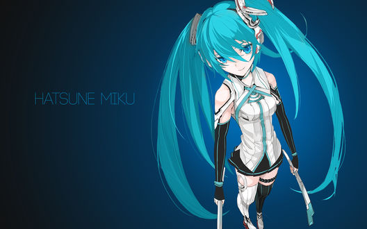 Обои на рабочий стол Vocaloid Miku Hatsune / Вокалоид Мику Хацунэ, by AssassinWarrior