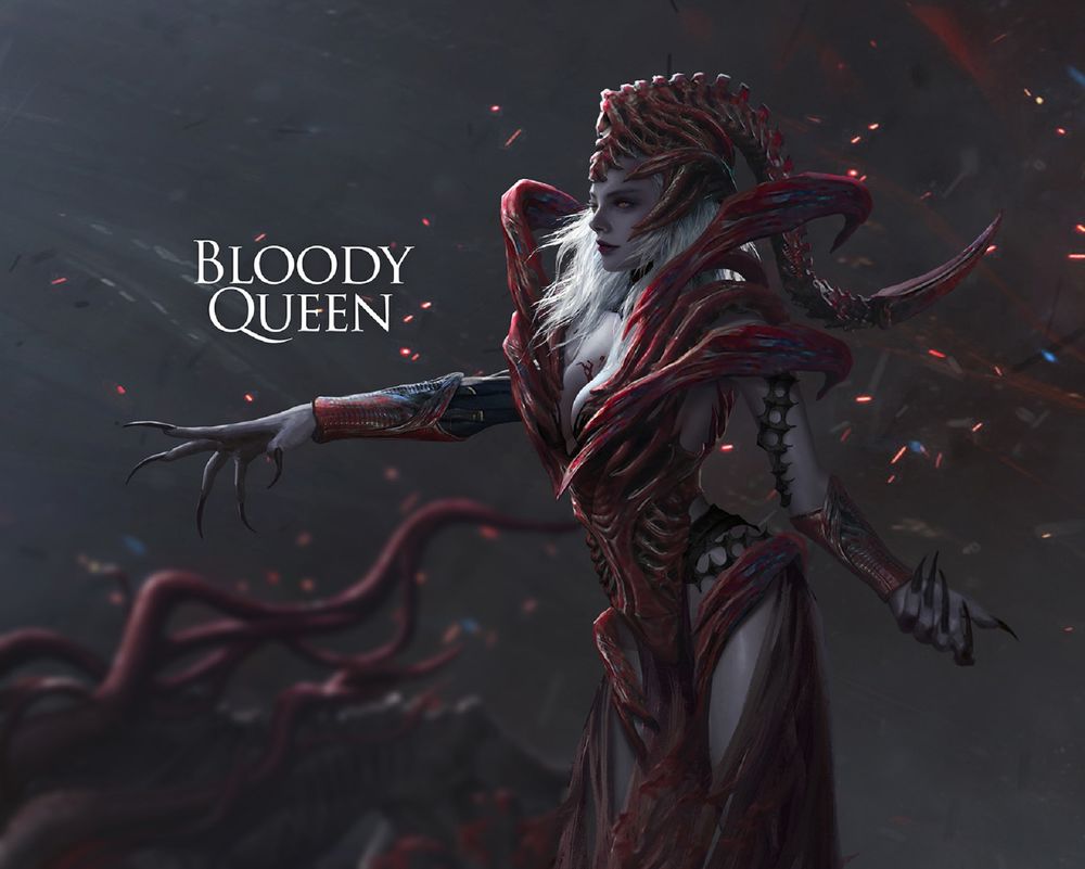 Обои на рабочий стол Bloody Queen / Кровавая Королева, by R X, обои для  рабочего стола, скачать обои, обои бесплатно