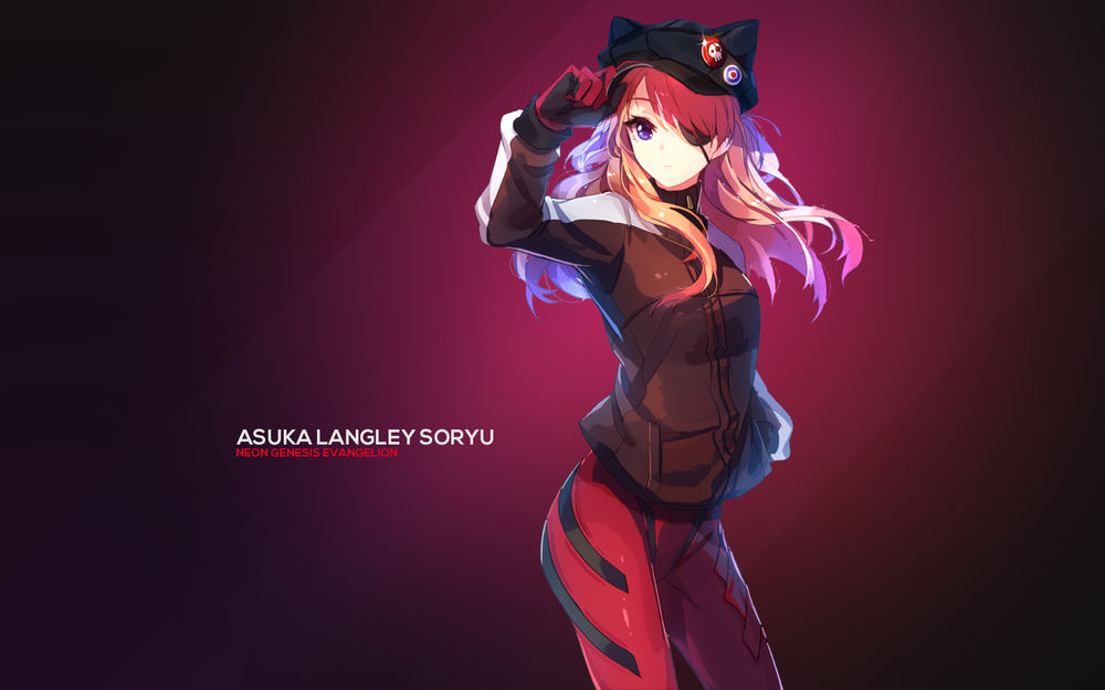 Обои для рабочего стола Asuka Langley Soryu / Сорью Аска Лэнгли из аниме Evangelion / Евангелион, by AssassinWarrior